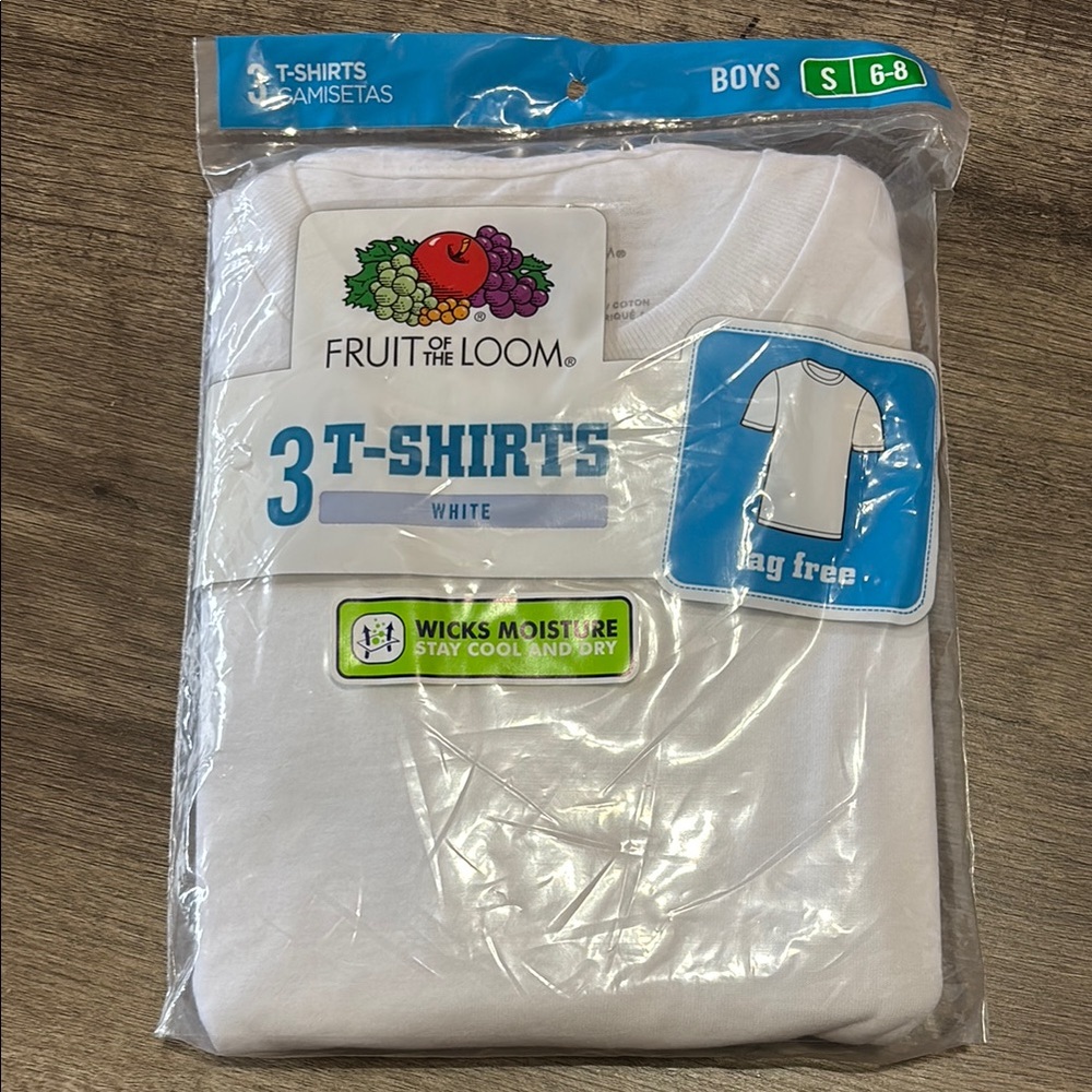 Fruit of the Loom Boys White T-Shirts Pack